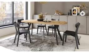 Masă de dining extensibilă ARTUR stejar artisan/negru