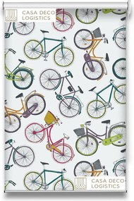 Roletă textilă Urban 4004 cu biciclete colorate