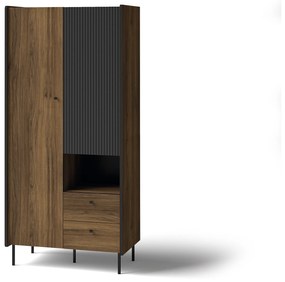 Dulap de haine Phelan P1 (Nuc warmia + Negru). 1062531