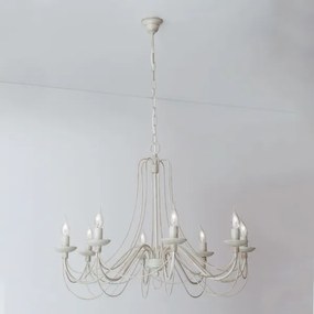 Lustră pe lanț Orion LU 1531/8 VELA 8xE14/40W/230V alb/auriu/patină