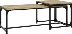 vidaXL Măsuțe de cafea, 2 buc., stejar sonoma, lemn compozit