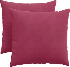 vidaXL Perne pentru canapea 2 pcs Roșu Vin 50 x 50 cm