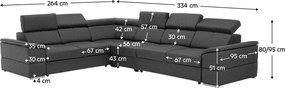 Ansamblu canapele, gri, SEGORIA LUX