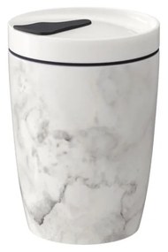 Cană de voiaj din porțelan Villeroy &amp; Boch Like To Go, 290 ml, gri - alb