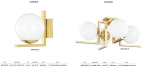 Plafoniera, lustra aplicata, design modern TANNER