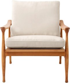 Fotoliu elegant pentru exterior design LUX Manzo natur / flores off-white