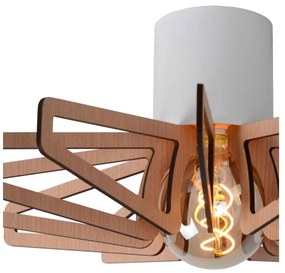 Plafonieră Lucide 77184/45/31 ZIDANE 1xE27/15W/230V alb/maro