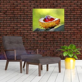 Tablou pe sticlă cu castani (70x50 cm)