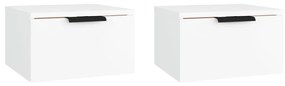 811377 vidaXL Noptiere de perete, 2 buc., alb, 34x30x20 cm