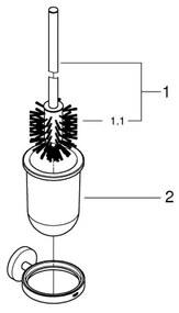 GROHE 411852430 - Set de curățare WC START, 398 × 121 mm, negru