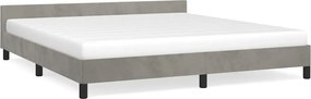 vidaXL Cadru de pat fără saltea, gri deschis, 160x200 cm, catifea