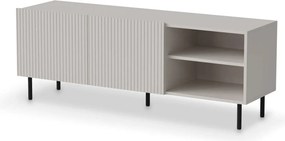 Comoda TV PAXOS RTV-1, casmir/negru, PAL laminat/otel, 150x40x54 cm