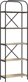 vidaXL Raft pentru cărți Stejar Sonoma 60 x 30 x 183 cm Lemn compozit