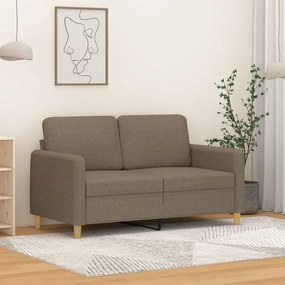 Canapea cu 2 locuri, gri taupe, 120 cm, material textil Gri taupe, 138 x 77 x 80 cm