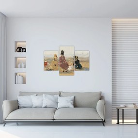 Tablou - Eugène Boudin, On the Beach, Trouville, reproducere (90x60 cm)