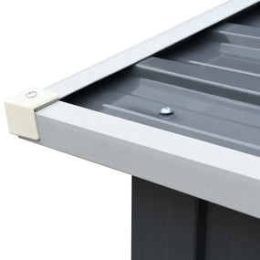 Sopron depozitare lemne, otel galvanizat, 330x92x153 cm, gri Gri