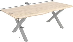Masa Design Industrial WILD 200cm, aspect stejar salbatic