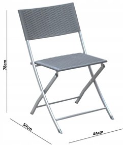 Set de mobilier de balcon în antracit