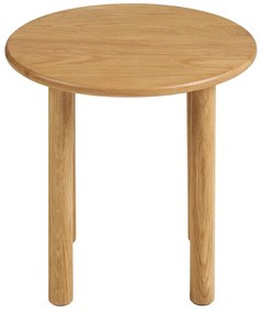 Măsuță auxiliară rotundă din lemn de stejar ø 40 cm Jena – House Nordic