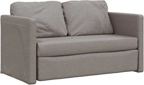 vidaXL Canapea extensibilă 2 în 1, gri taupe, 112x174x55 cm, textil