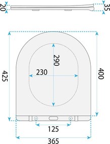 Capac WC UF FLAT alb CARLO