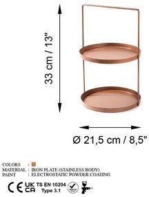 Suport bijuterii GED-006 Caramiziu 21x33 cm