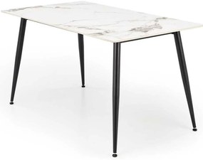 Masă de bucătărie Webster 140 cm, marmură / negru