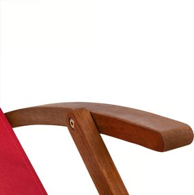 Șezlong de grădină SIENA, 94x60x94cm, roșu Casaria