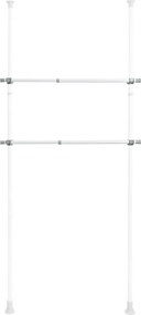 Wenko Set de 2 bare telescopice orizontale Herkules, alb