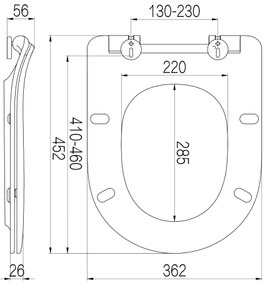 Colac de toaletă Sapho SoftClose EDITA alb