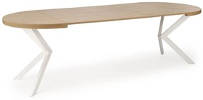 Masa extensibila Peroni stejar auriu/alb - L100-250 cm