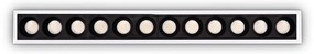 Spot dreptunghiular / Proiector LED incastrabil Lika fi slim 20w 3000k, negru/alb