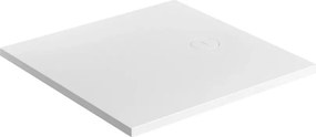 Cadita de dus compozit Omnires AquaRock M+ patrata alb mat 80x80 cm
