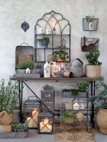 Etajera de perete din metal, cu 3 sertare, aspect vintage
