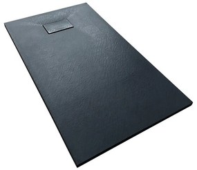 Cadita Baie Din Compozit , Smack , 100 X70 Cm , Esn10070n, Cu Sifon,Negru