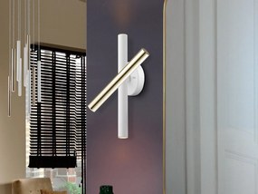Aplica LED de perete design ultra-modern Varas auriu/alb