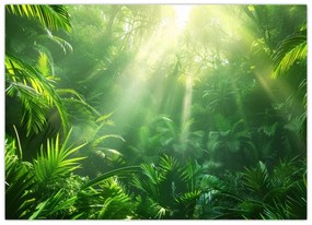Tablou pe sticlă - Pădurea tropicală (70x50 cm)