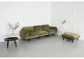 Canapea cu tapițerie din catifea EMKO Bean, albastru închis