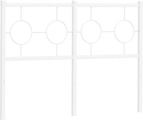 vidaXL Tăblie de pat de schimb metalică, alb, 120 cm