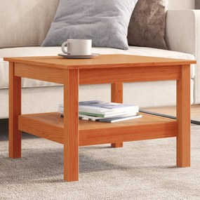 vidaXL Măsuță de cafea, maro ceruit, 55x55x40 cm, lemn masiv de pin