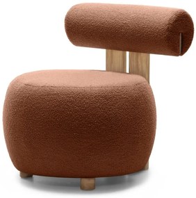 Fotoliu design maro HANNA, stejar