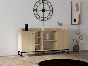 Dulap Tuvene (stejar zafir + negru) . 1093441