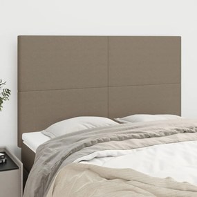 vidaXL Tăblii de pat, 4 buc, gri taupe, 72x5x78/88 cm, textil