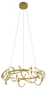 Lampă suspendată de design aurie rotundă cu dimmer în 3 trepte - Krisscross