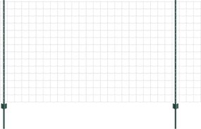 vidaXL Gard cu Stâlp Verde 1,4 x 10 m Oțel și PVC