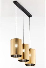 Jupiter 2092 - Lustră suspendată pe cablu CORTINA 3xE27/15W/230V auriu/negru