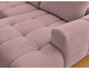 Colțar roz extensibil/cu spațiu de depozitare (cu colț pe partea stângă/în formă de "U") Fuji – Bobochic Paris