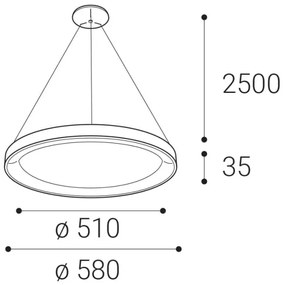 Lustră LED pe cablu BELLA LED/48W/230V 3000K/4000K alb LED2
