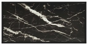 Masuta de cafea, negru cu sticla neagra marmorata, 100x50x35 cm 1, marble black, 100 x 50 x 35 cm