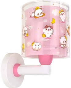 Dalber 41769S - Lampă de perete pentru copii KAWAII FRIENDS, 1xE27/15W/230V, roz